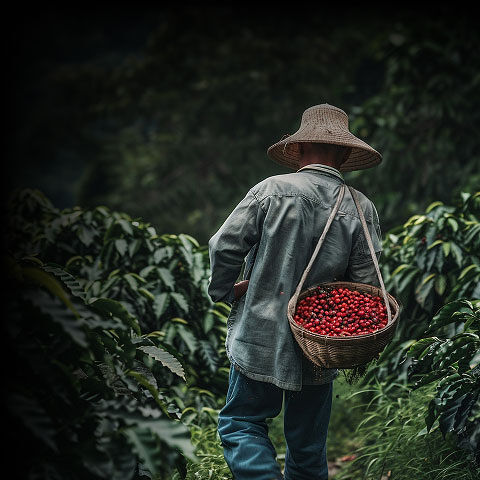 F for FAIRTRADE coffee beans