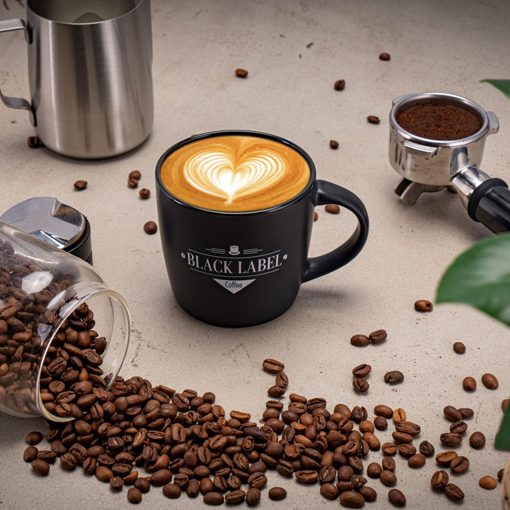 Kaffeetasse 300ml | Mattschwarz Keramik | Kaffeetasse Premium | Spülmaschinenfest